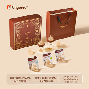 Thyseed Anti-Colic Baby Bottle Gift Set | PPSU Feeding Bottle | Newborn 0-9 Months | BPA Free